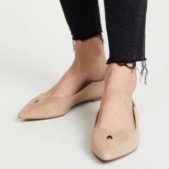 Sam Edelman‎ Womens Rosalie Oatmeal Suede Scallop Pointed Toe Slip-On Flats 8.5M - Picture 7 of 7